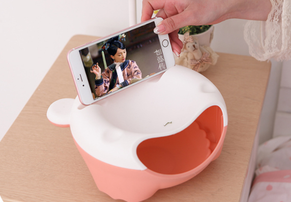 Plastic Lazy Fruit Tray, Double-Layered Cartoon Plate
