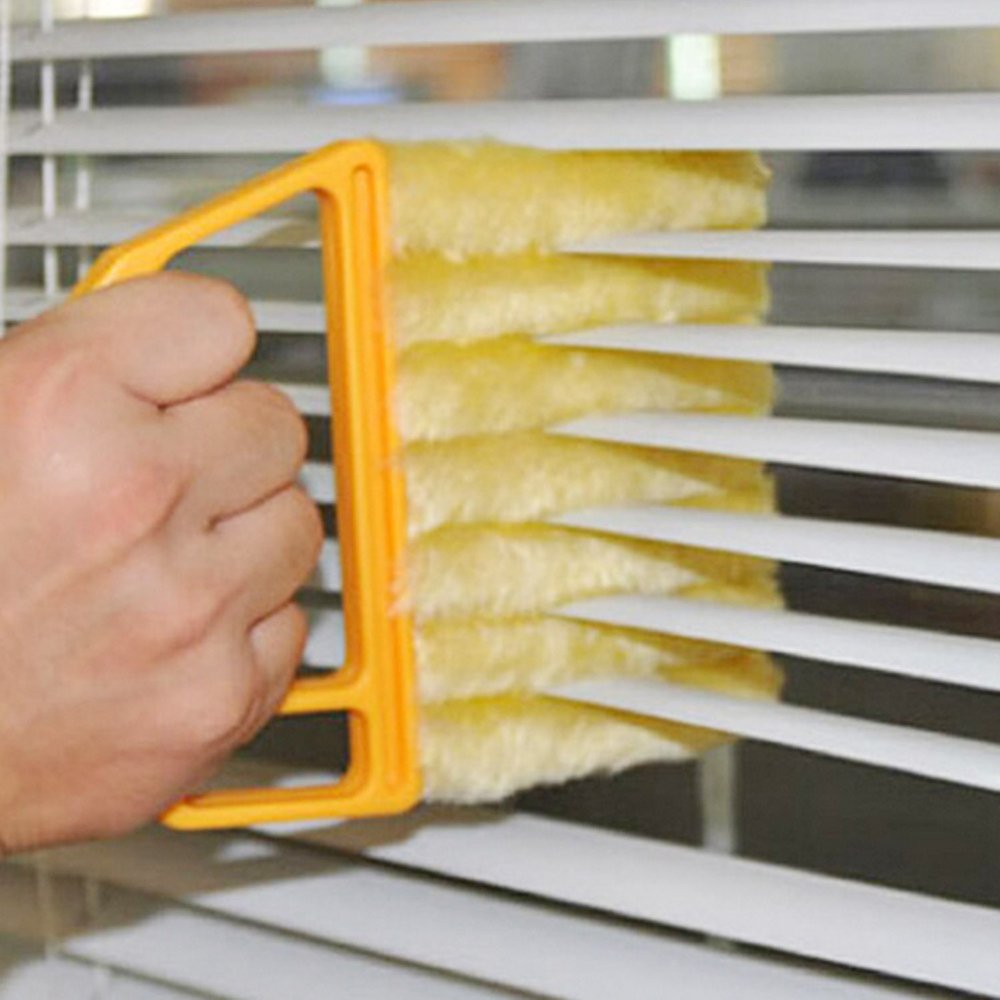 Blind Cleaner Brush  Blinds Dust Shutters  Mini Washable & Removable Window Air Conditioner Duster With 7 Slat Handheld Household Kitchen Cleaning Tools  For Awnings  Siding  Vinyl  Car  Fan